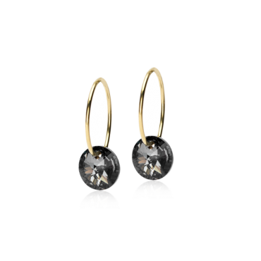 Blomdahl Black Dimond Earrings 14 mm