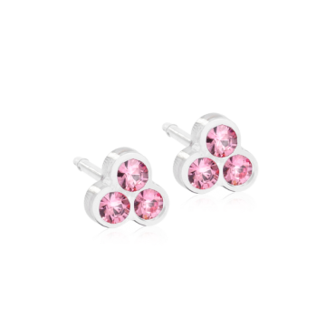 Blomdahl Light Rose Earrings 6mm