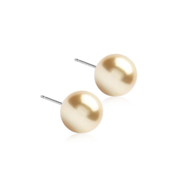 Blomdahl Natural Titan Earrings Golden Shimmer 10mm