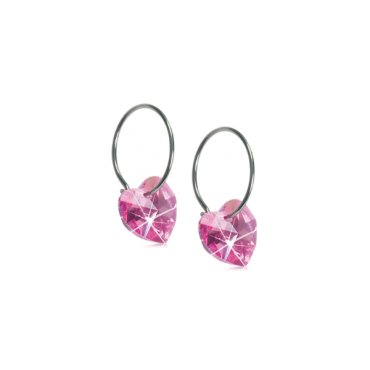 Blomdahl Golden Titanium Heart Rose 10mm