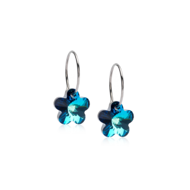 Blomdahl Turquoise Flower Earrings 12mm