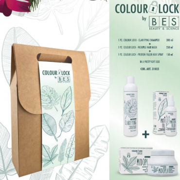 BES COLOUR LOCK komplekts matu krāsas noslēgšanai Clarifying, Midopla, Protein Filler